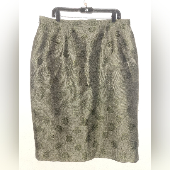 Carlisle Gray Floral Midi Skirt Size 18 - Picture 1 of 6